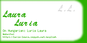 laura luria business card